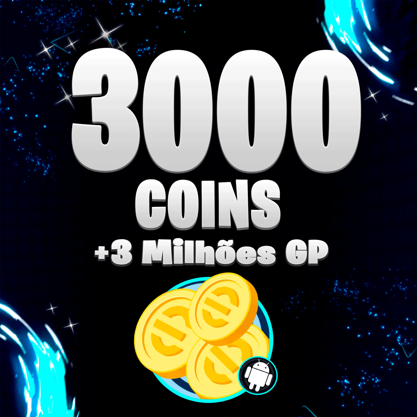 3000 Coins + 3M de GP