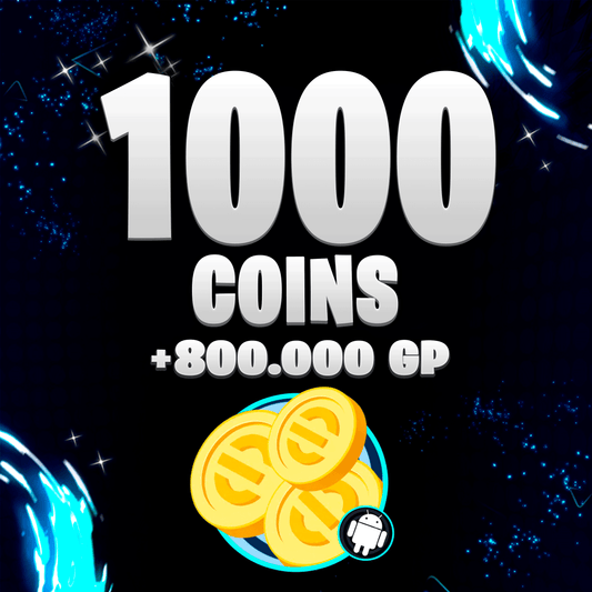 1000 Coins + 800.000 GP