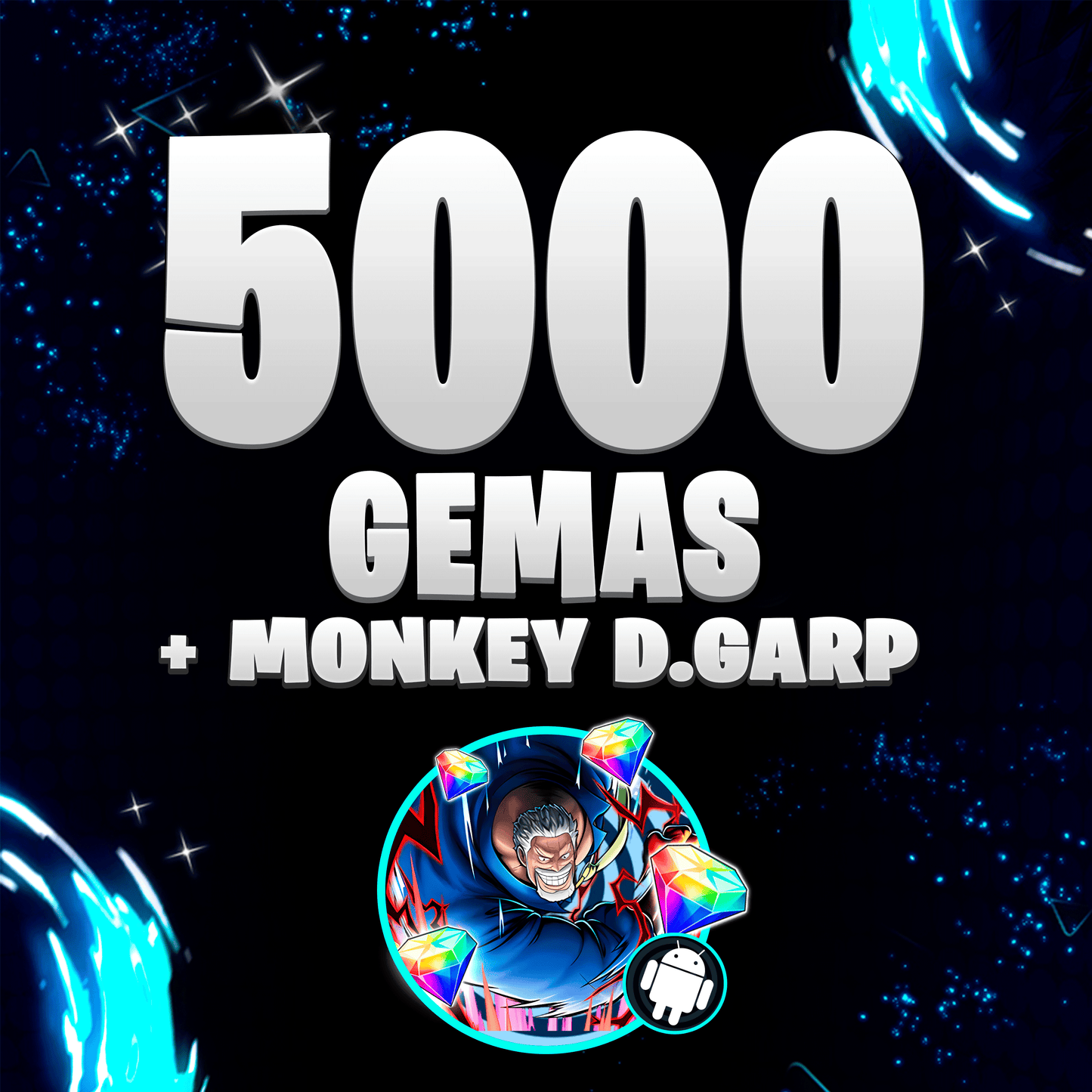 GARP EX + 5000 DIAMANTES E 1600 FRAG DOURADOS + 60 HERÓIS 4⭐